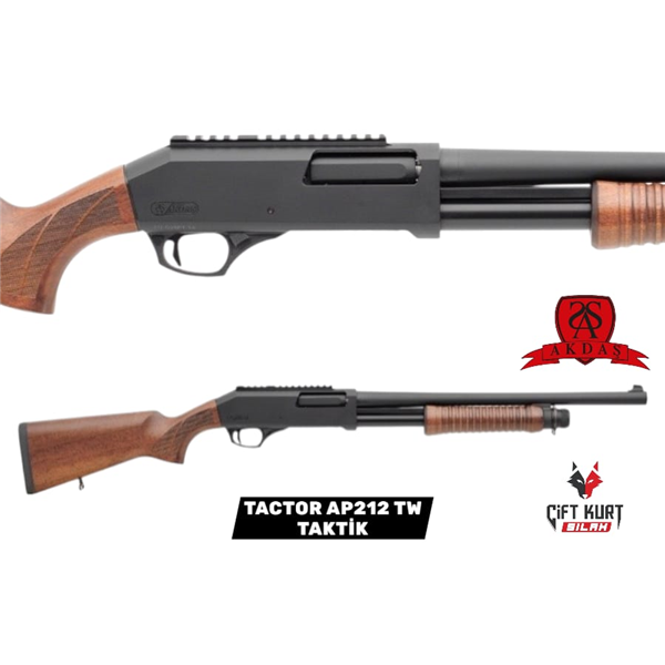 AKDAŞ TACTOR AP212 TW AHŞAP POMPALI YİVSİZ AV TÜFEĞİ